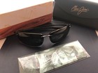 Maui Jim Sport Sunglasses 407-02 Ho okipa Black Wrap Frames With Black Lenses