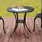 25-30  Outdoor Patio Dining Table Cast Aluminum Bistro Table With Umbrella Hole