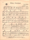 1942 Irving Berlin Vintage Holiday Sheet Music White Christmas Classic Carol