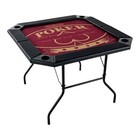Barrington 4 Player Foldable Folding Poker Table With Cards   Chips Velvet Field