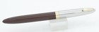 Sheaffer Sovereign Tuckaway Brown   Stainless Ballpoint Pen W new Refill - C1950
