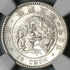 1909  Ngc Unc Korea 20 Chon Dragon Yung Hee Protectorate Silver Coin  25031904d 