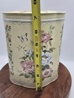 Vintage Decorative Oval Tin Container Flowers Vine    Butterfly 7  H - England