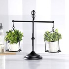 Farmhouse Scale Candle Holder Decorative Centerpiece Metal Home Table Decor