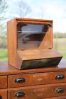 Antique Store Counter Peanut Candy Dispenser Wood Glass Display Case Vintage