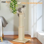 Pawz Road 32  Large Ultimate Cat Scratching Post With Woven Sisal Base Ball Toys