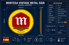 Montesa Vintage Motorcycle Logo Heavy Metal Sign     50 Cm  19 7    