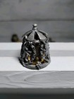 Vtg  Nicholas Gish Pewter Thimble   Unicorn Carousel Spins  Signed  Gold Tone