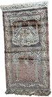 Antique Prayer Rug Mat Silk Hand Knotted Fringe Muslim Mosque 4 X 2 Early 1900 s