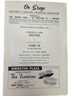 1952 On Stage Program Magazine Majestic Theatre Paris  90 Chesterfield Ad Vintag