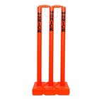 Snick Plastic Cricket Stumps Rubber Base Set 3 Stumps   2 Bails   Case