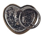 Antique Carhartt Heart Shaped Streetcar Trolley Brass Button Wobble Shank