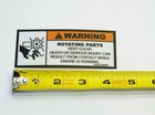  lot Of 5  Warning Rotating Parts Label Safety Decal Keep Hands Out 4 25  X 1 75