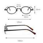 Vintage Small Oval Round Glasses Mens Eyeglasses Frames Metal Spectacles Women