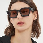 Retro Rectangle Sunglasses For Women Men Chunky Square Thick Frame Glasses Uv400