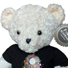 New Fao Schwarz Large Curly White Sitting Bear Plush - Return To Wonder