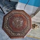 Anglo-indian Carved Inlaid Hoshiarpur Side Table