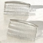 1950   s Vintage French Wavy Clear Hair Combs  One Pair  Mid Century Hair  Unworn