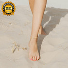 14k Gold Ankle Bracelets Gold Anklets Women Herringbone Chain Ankle Bracelets