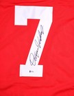 Dwayne Haskins Autographed Red College Style Jersey - Beckett  black