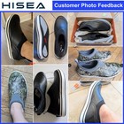 Hisea Men Low-cut Deck Boot Waterproof Rain Boot Fishing Sailing Mud Garden Shoe