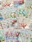 Set Of 50 Plus Shabby Chic Spring Floral Cards For Junk Journals  Crafts  sca43