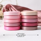 Double Faced Satin Ribbon 3 8 Inch  10 Rolls Bulk  Crafts  Party  Pink
