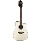 Takamine Gd37ce 12 String Dreadnought Acoustic Electric Guitar - Pearl White
