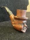 Very Rare Vintage Wally Frank Figural Man Smoking W  Top Hat Briar Estate Pipe