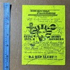 1991 Dj Red Alert Bobby Konders Sting Intl  Nyc Rap Show Flyer Hip Hop Brooklyn