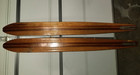 Vintage Cypress Gardens Super Grooved Wooden Water Skis Wood Slalom