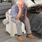 For Elderly Portable Bedside Commode Toilet Chair With Sensor Night Light 200kg