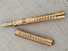 Beautiful  Vintage gold Filled Wahl Fountain Pen wonderfully Engraved 
