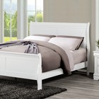 Classic White Sleigh 1pc Twin Size Bed Bedroom Furniture Louis Phillipe Bed Br