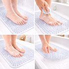 Grass Foot Scrubber Bath Tub Shower Mat Anti Slip Spa Massage Clear 25  X 14 
