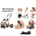 Baby Stroller 3in1 Combo Car Seat  Baby Carriage newborn Standard Foldable Pram
