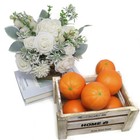 Artificial Faux Orange Plastic Fruits Decorative Fake Oranges 6 Pack Set