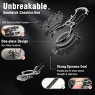 2pack Heavy Duty Retractable Keychain  Tactical Id Badge Holder Reel Carabiner  