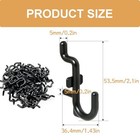 100pcs Pegboard Hooks Plastic Peg Board J Hooks For Hanging Black 100pcs