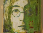 John Lennon Vintage Original Mixed Media-acrylics And Wax  unique  Mint