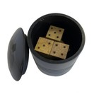 Old-fasioned Farkle Dice Game In Black Horn Resin Cup