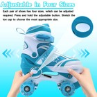 Kids Adjustable Roller Skates For Boys Girls W  Light Up Wheels - 4 Sizes