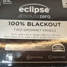 Eclipse Blackout Window Panels Gray Two Grommet Panels 84    Length Curtain