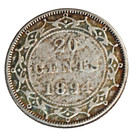 New Foundland 1894 Queen Victoria Silver 20 Cents - Xf - Km 4 - Mint 100 000