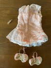 American Girl 18  Doll Shimmer And Lace Peach Party Dress Shoes Complete