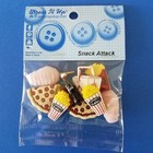 Dress It Up Buttons Snack Attack Jesse James Embellishments Shank   Flat
