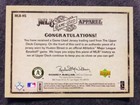 2006 Upper Deck Mlb Artifacts Huston Street Game Used Worn Jersey Card  325 Rare