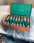 Vintage Anri Toriat Charlemagne Italian Carved Chess Set Rare Unpainted