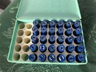 Vtg Color Creme Avon Lipstick Samples In Turquoise Case - 30 Samples