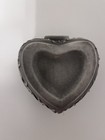 Vintage Metal Heart Shaped Trinket Box Home D  cor Decoration Jewelry Lined Hinge